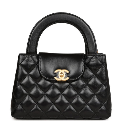 Metallic Calfskin Small Kelly Shopper Bag