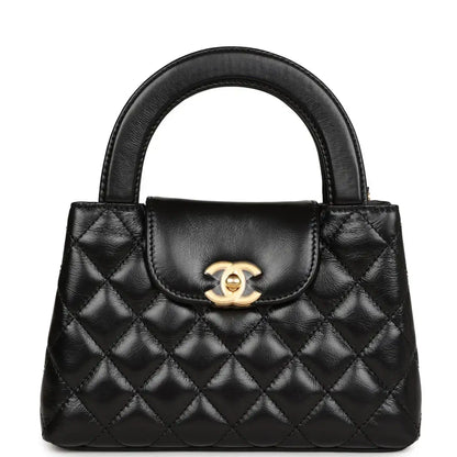 Metallic Calfskin Small Kelly Shopper Bag