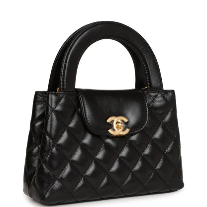Metallic Calfskin Small Kelly Shopper Bag