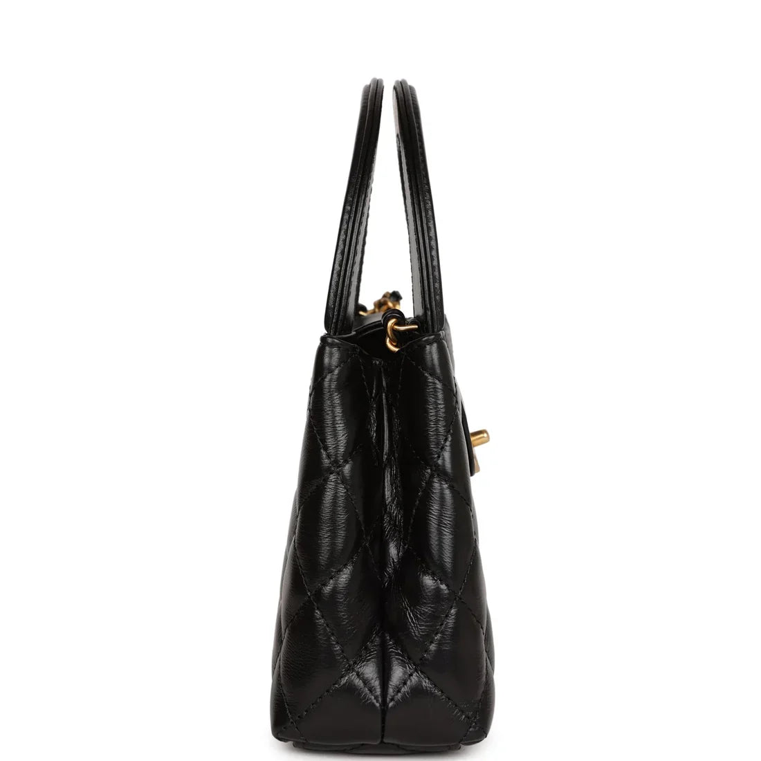 Metallic Calfskin Small Kelly Shopper Bag