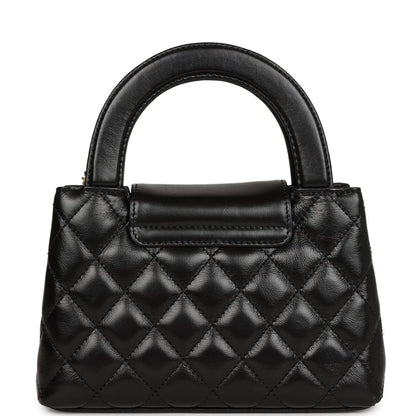 Metallic Calfskin Small Kelly Shopper Bag