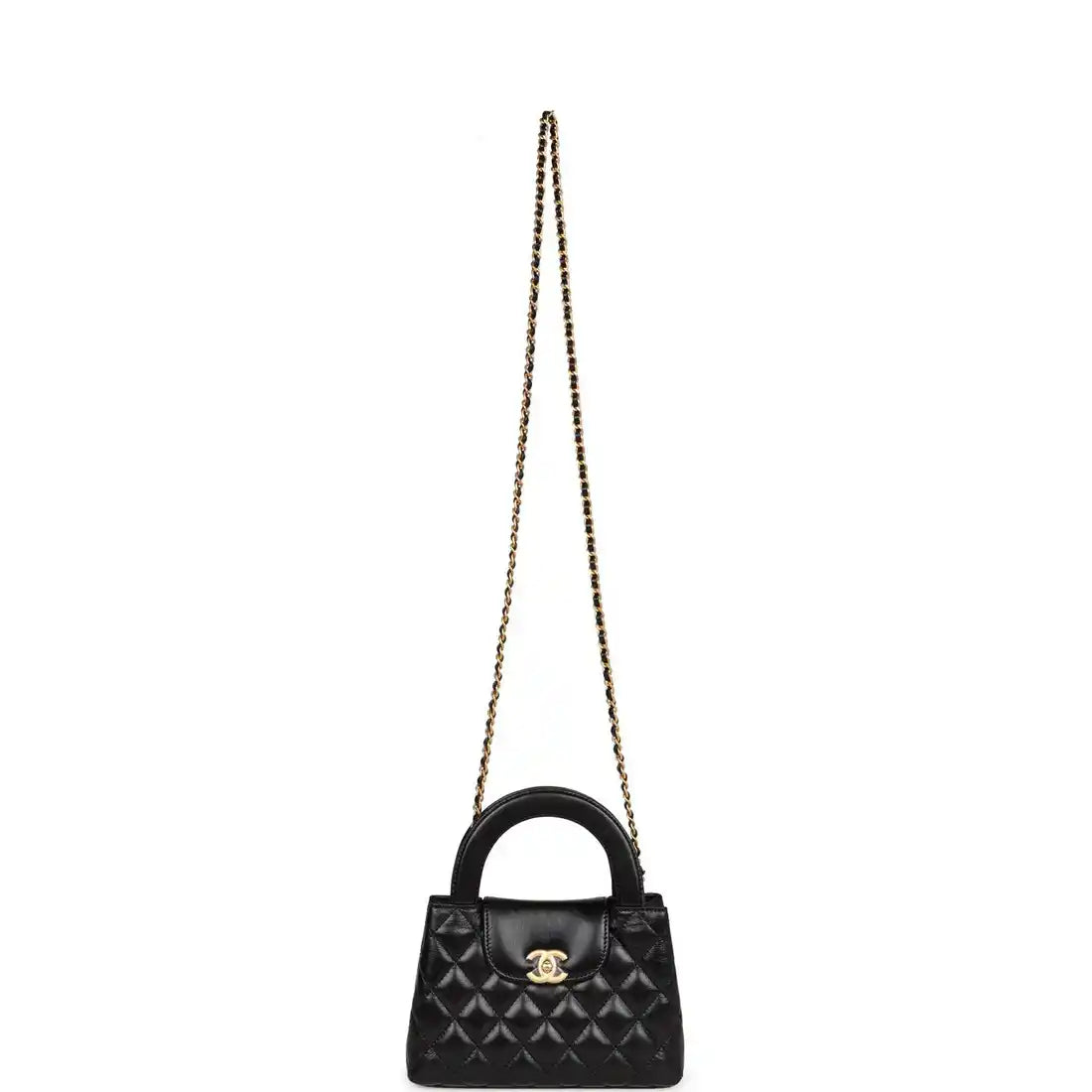 Metallic Calfskin Small Kelly Shopper Bag