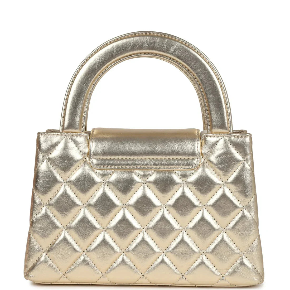 Metallic Calfskin Small Kelly Shopper Bag