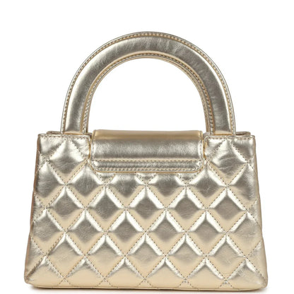 Metallic Calfskin Small Kelly Shopper Bag