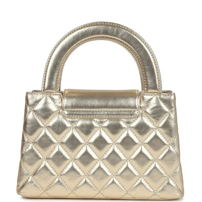 Metallic Calfskin Small Kelly Shopper Bag