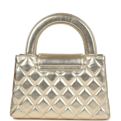 Metallic Calfskin Small Kelly Shopper Bag