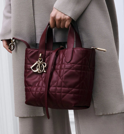 Macrocannage Calfskin Small Toujours Vertical Tote Bag