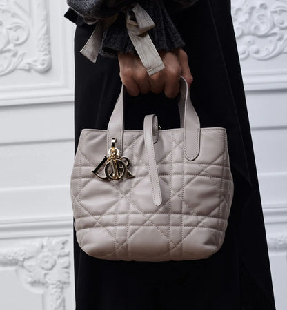 Macrocannage Calfskin Small Toujours Vertical Tote Bag