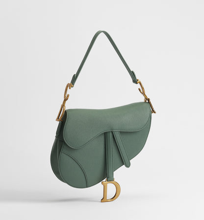 Grained Calfskin Saddle Bag with Strap