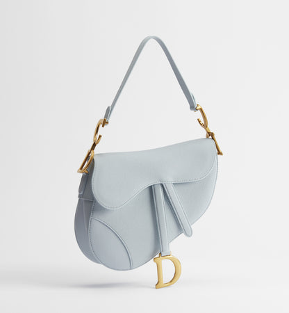 Grained Calfskin Saddle Bag with Strap