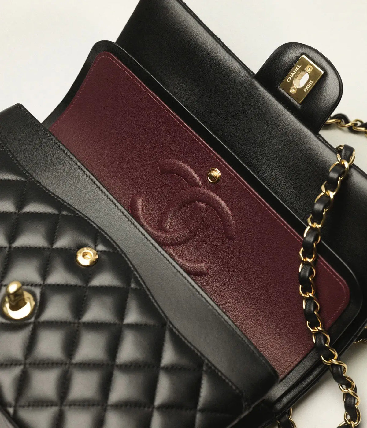 Quilted Classic Square Flap Bag in Leather