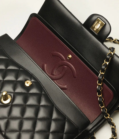 Quilted Classic Square Flap Bag in Leather