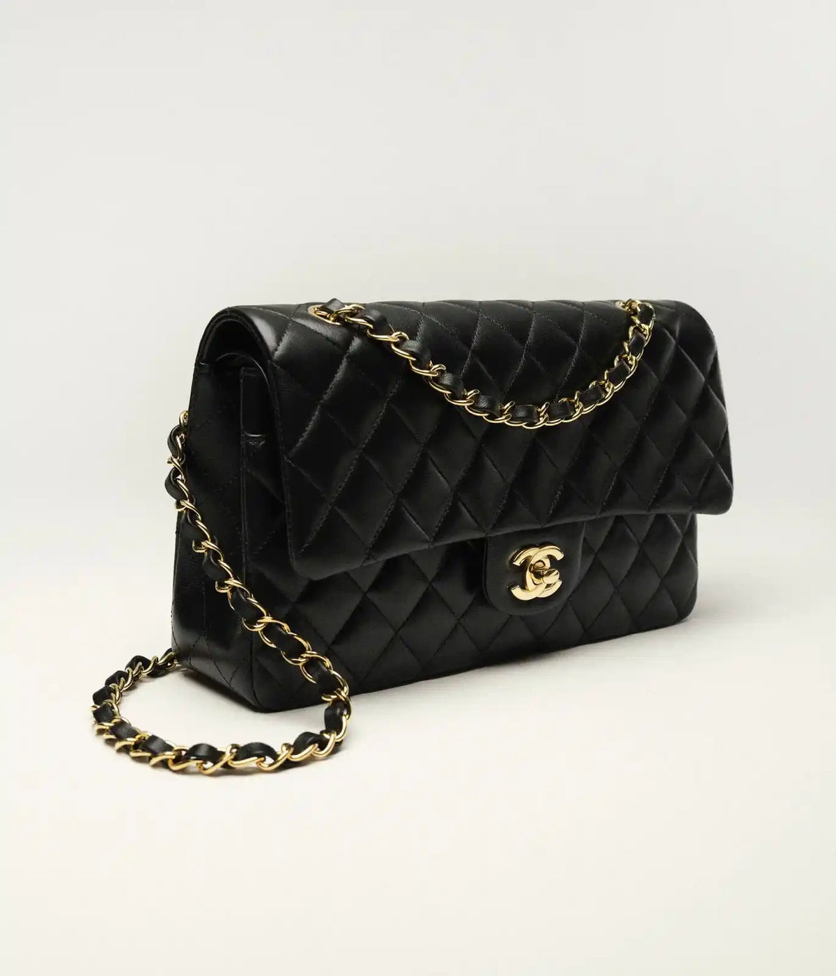 Quilted Classic Square Flap Bag in Leather
