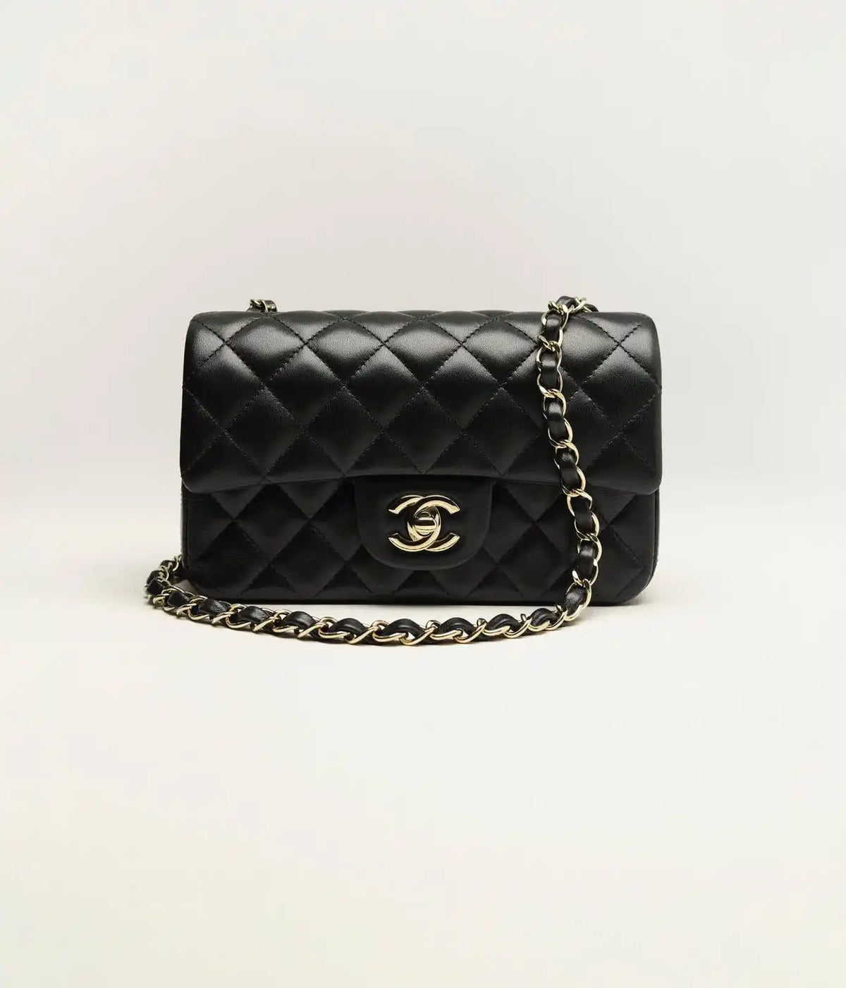 Quilted Classic Square Flap Bag in Leather