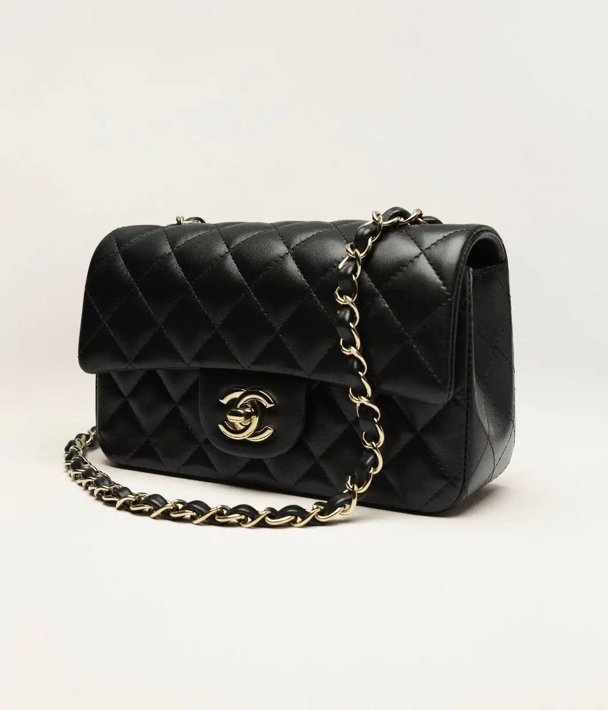 Quilted Classic Square Flap Bag in Leather