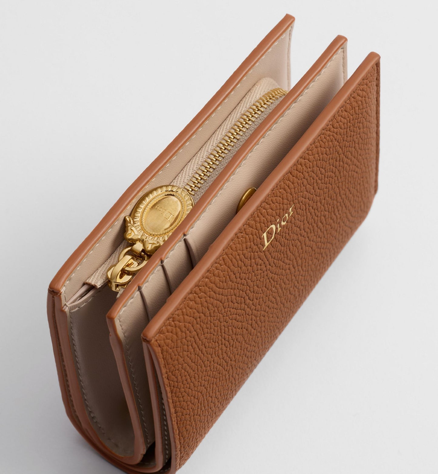 Grained Calfskin Begonia Wallet