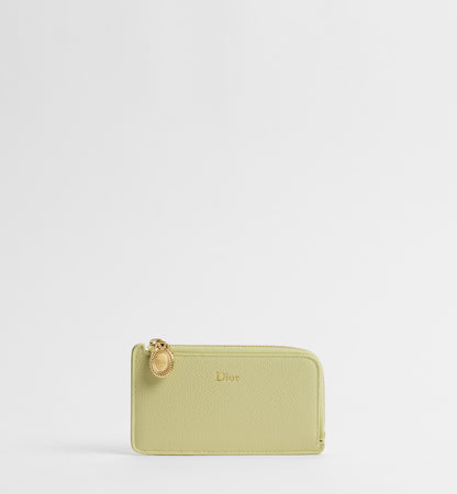 Grained Calfskin Cosmos Zipped Card Holder