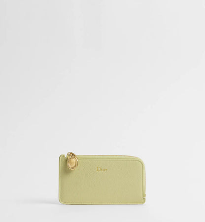 Grained Calfskin Cosmos Zipped Card Holder