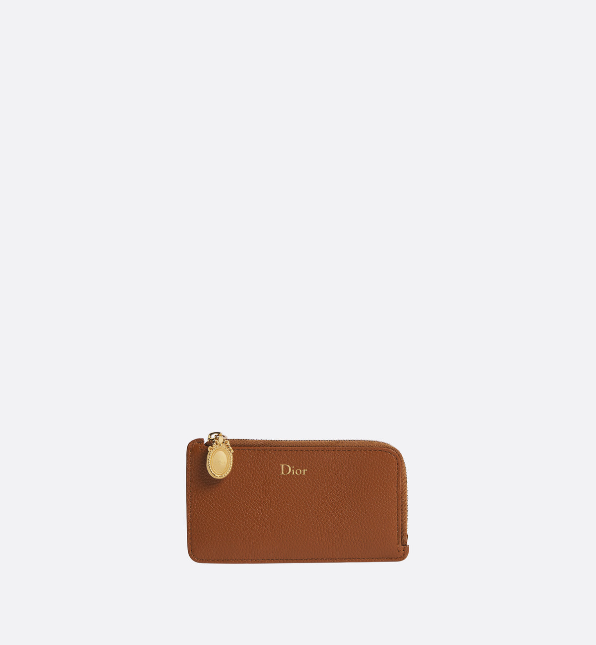 Grained Calfskin Cosmos Zipped Card Holder