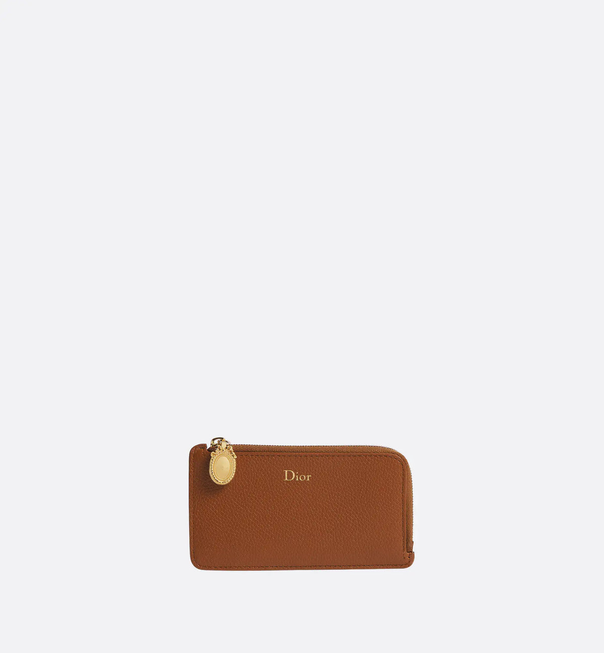 Grained Calfskin Cosmos Zipped Card Holder