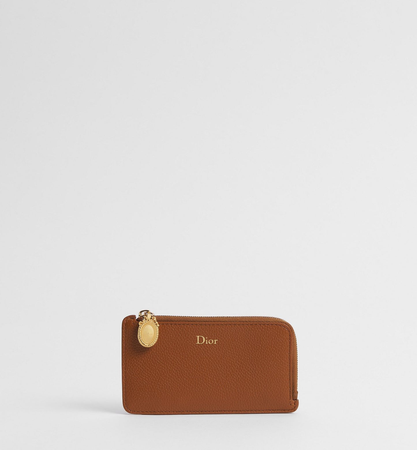 Grained Calfskin Cosmos Zipped Card Holder