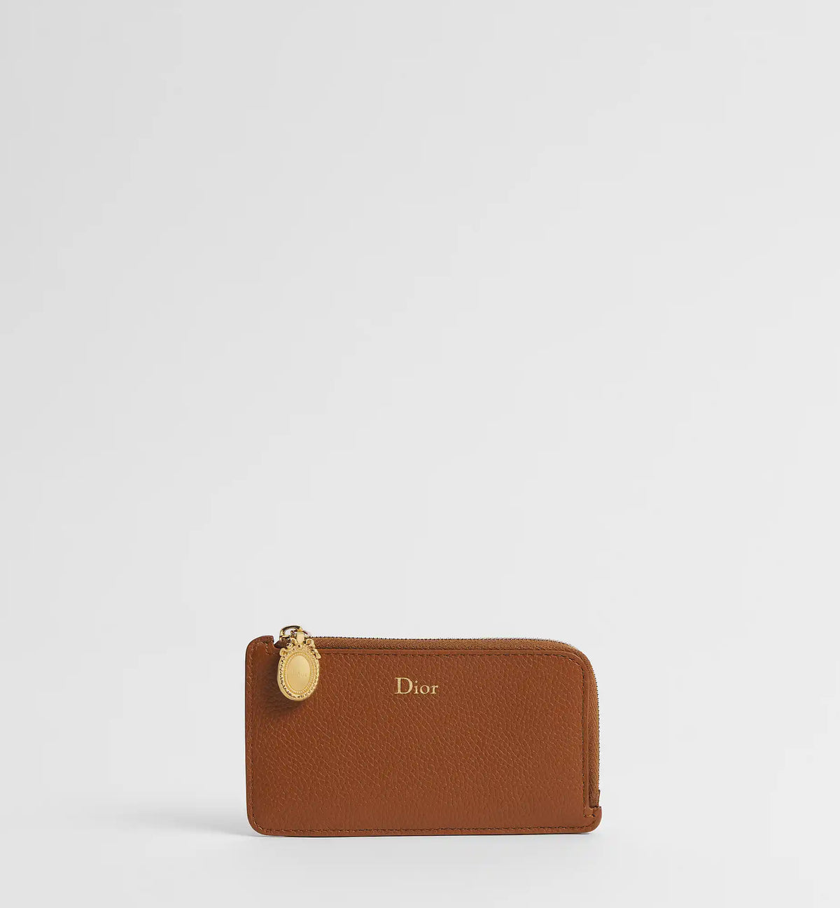 Grained Calfskin Cosmos Zipped Card Holder