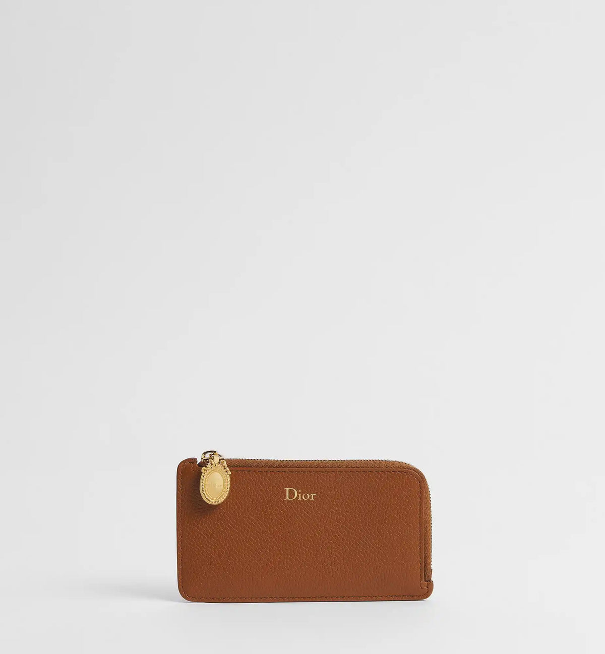 Grained Calfskin Cosmos Zipped Card Holder