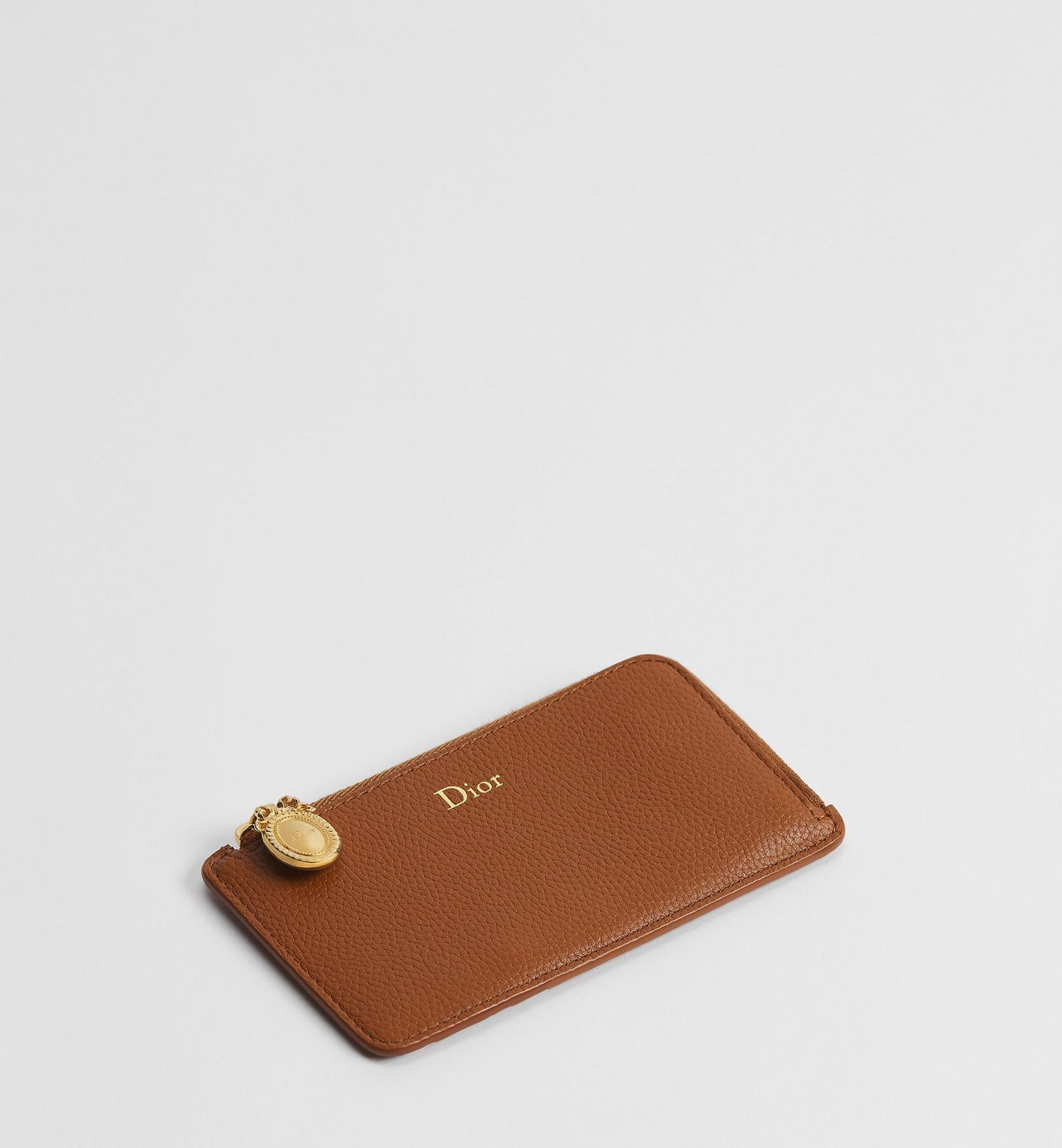 Grained Calfskin Cosmos Zipped Card Holder