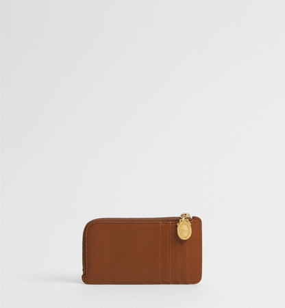 Grained Calfskin Cosmos Zipped Card Holder