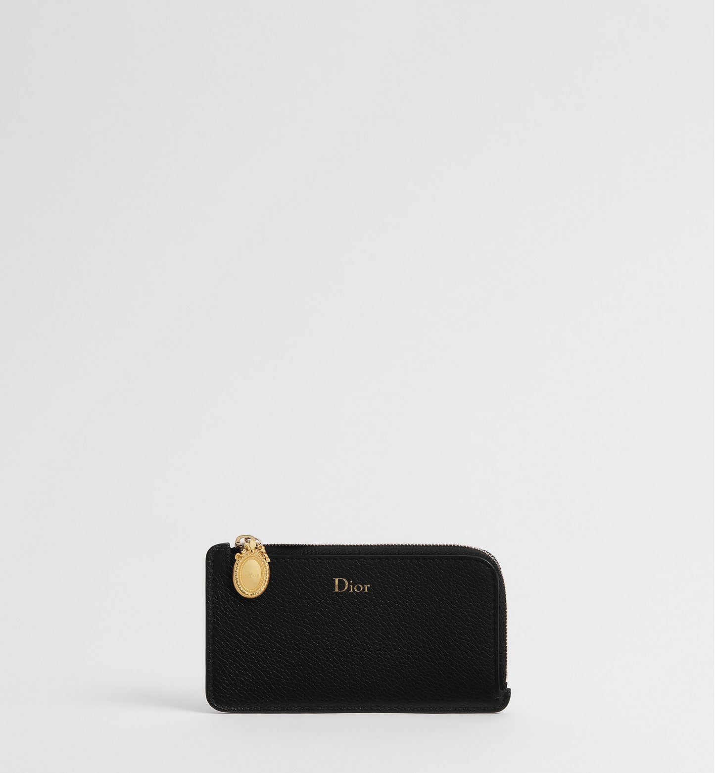 Grained Calfskin Cosmos Zipped Card Holder