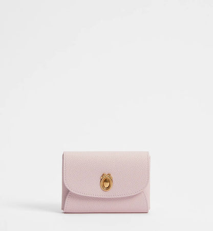 Calfskin Médaillon Daylily Card Holder