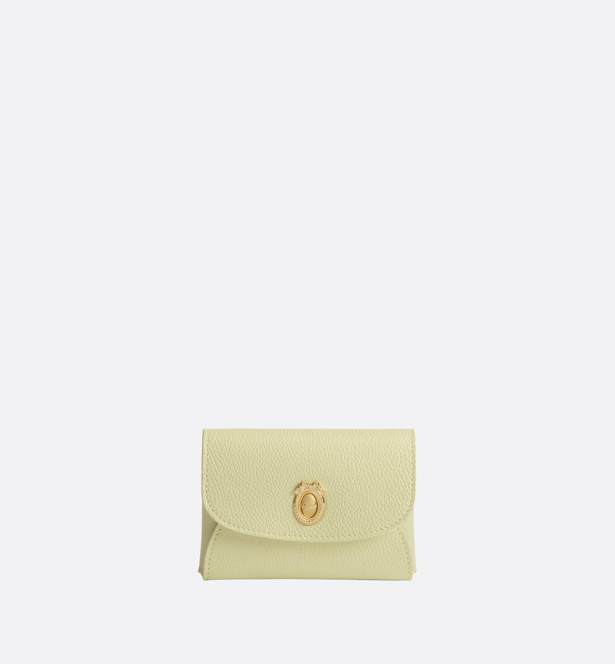 Calfskin Médaillon Daylily Card Holder