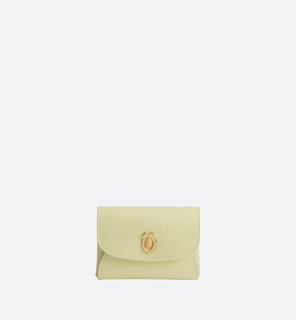 Calfskin Médaillon Daylily Card Holder