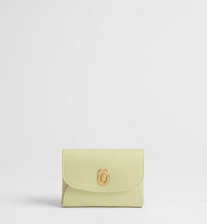 Calfskin Médaillon Daylily Card Holder