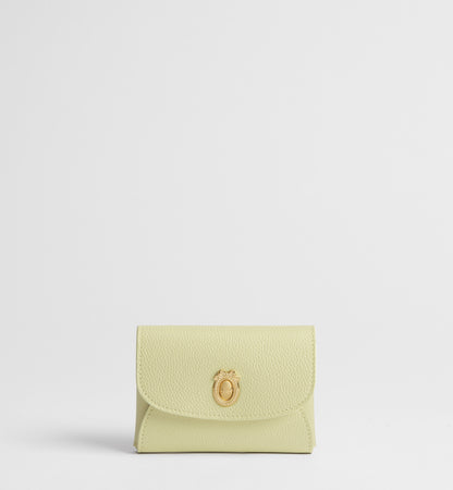Calfskin Médaillon Daylily Card Holder