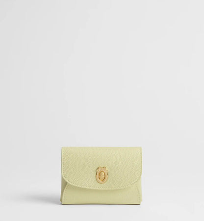 Calfskin Médaillon Daylily Card Holder