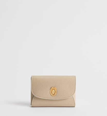 Calfskin Médaillon Daylily Card Holder