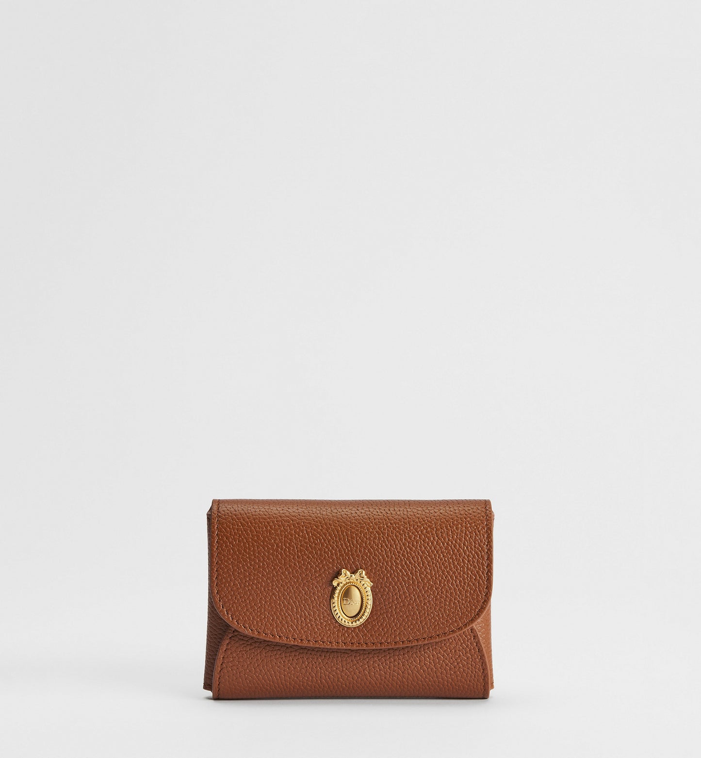 Calfskin Médaillon Daylily Card Holder