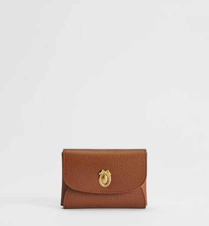 Calfskin Médaillon Daylily Card Holder