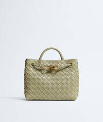 Small Andiamo Intrecciato Lambskin Leather