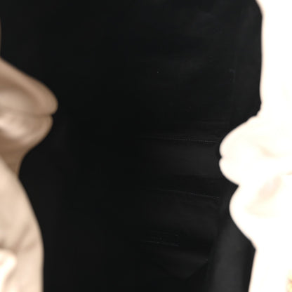 Dark fabric interior lining inside a tote bag