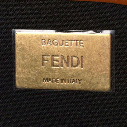 Fendi baguette bag leather label reading "BAGUETTE" and "FENDI"