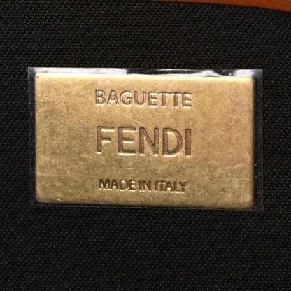 Fendi baguette bag leather label reading "BAGUETTE" and "FENDI"