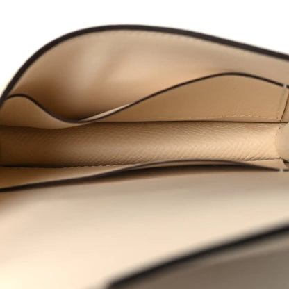 Slim Constance wallet interior in Nata textured leather, close-up