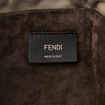 Fendi leather bag with dark label patch reading FENDI and MADE IN ITAL
