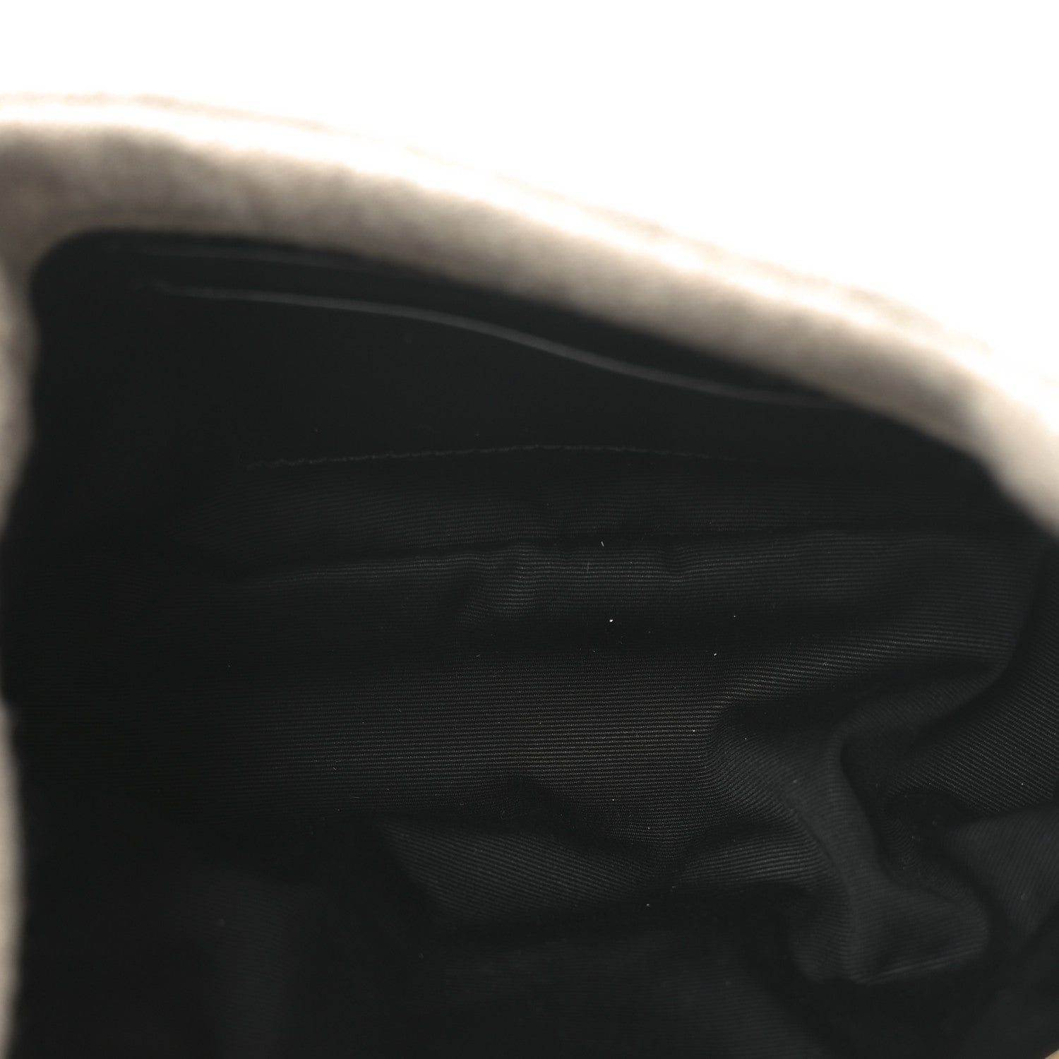 Saint Laurent satchel interior lining in dark fabric