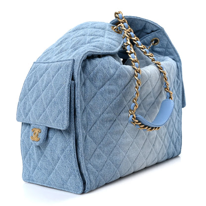 25 Washed Denim Shoulder Bag