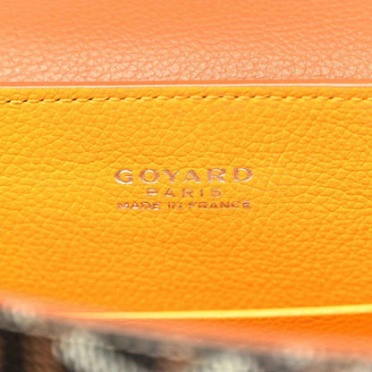 GOYARD stamped on orange leather lining of mini Saigon bag