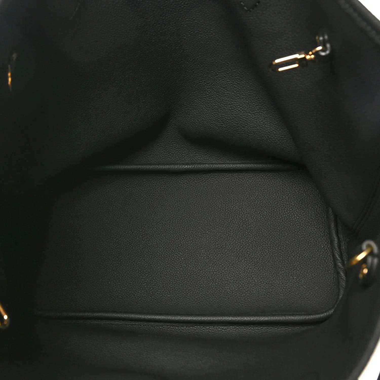 Black leather interior with stitched pocket panel