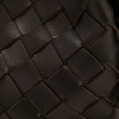 Bottega Veneta nappa intrecciato shoulder bag, dark woven pattern
